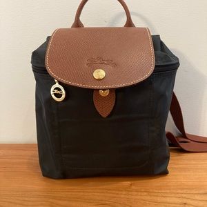Longchamp Le Pilage Original black nylon mini backpack
